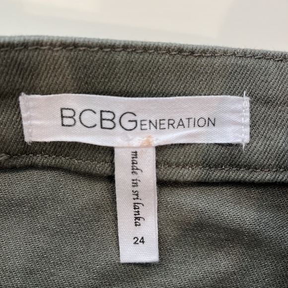 BCBG Generation Olive Denim Skirt - Picture 2 of 5